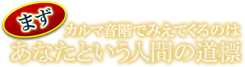 まず　カルマ音階でみえてくるのはあなたという人間の道標